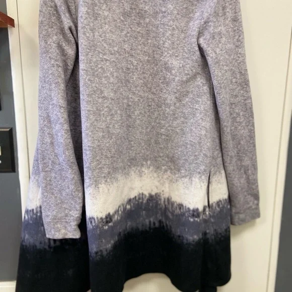 Cuddl duds sweater fleece wear with stretch grey ombre size Medium - Picture 7 of 11